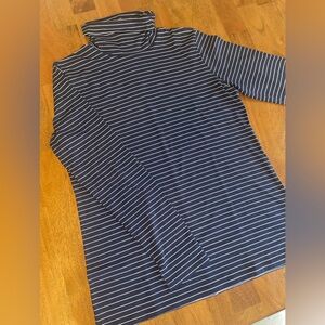 Banana Republic Dark Blue and White Striped Top